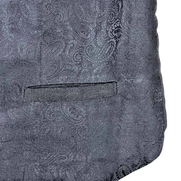 Carrot & Gibbs Silk Vest Mens Black Paisley Casual Dress Waistcoat USA Colorado - Picture 3 of 5